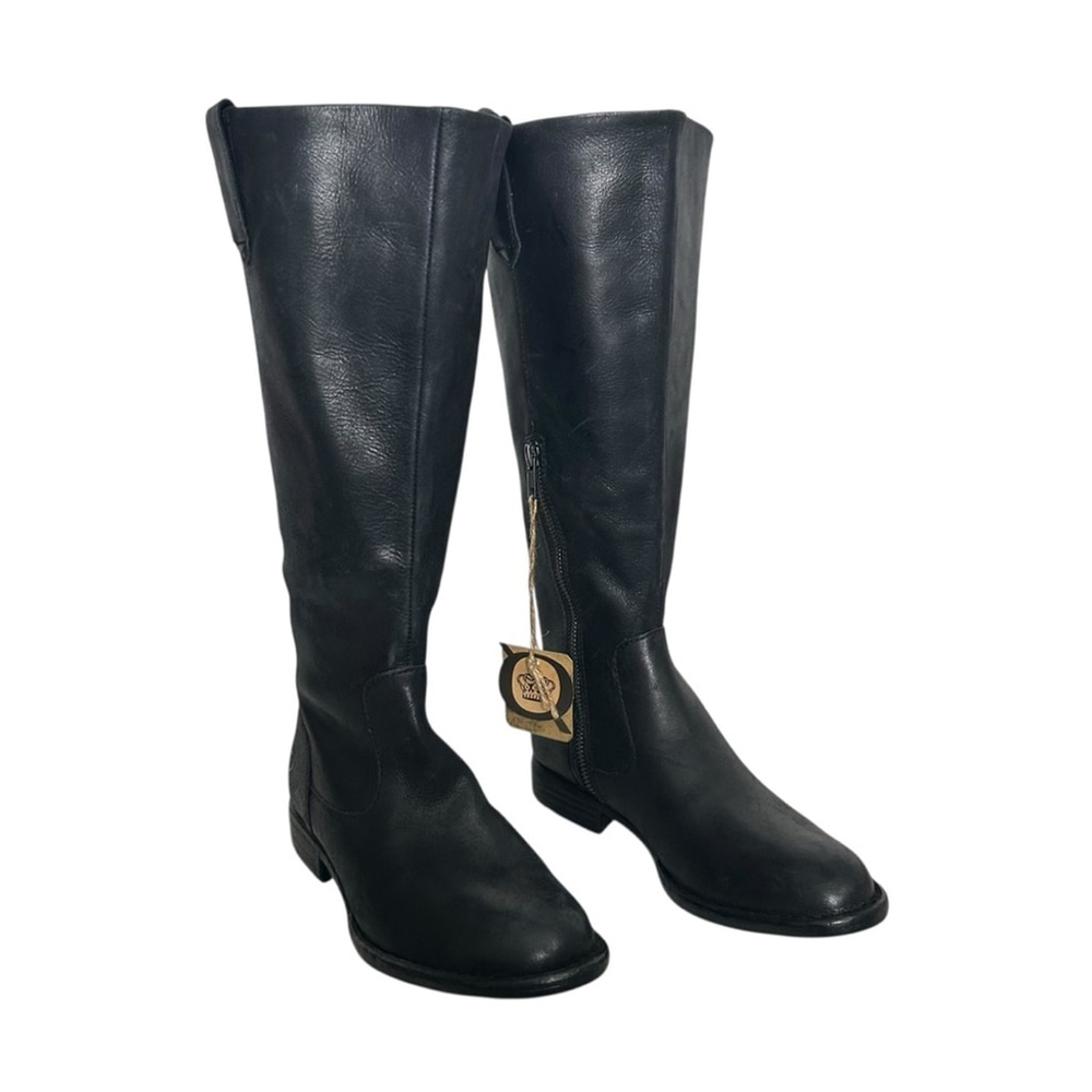 Born Shaunie Tall Wide Shaft Genuine Leather Boots in Black Women’s Size 6 - Picture 3 of 12
